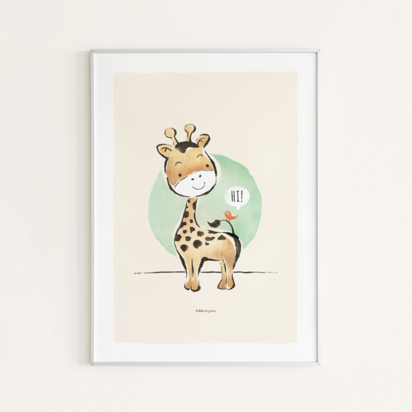 kinderkamer poster giraf