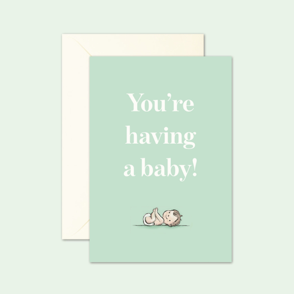 kaartenset zwanger having a baby