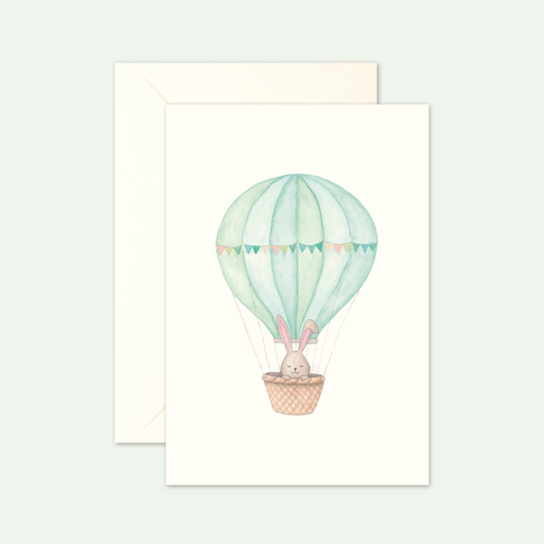 kaarten luchtballon konijntje van Kikker en Prins